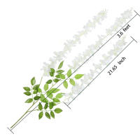 12pcs Guirnalda De Flores Artificiales De Wisteria Larga Y Gruesa De Seda Para Decoración De Casamiento Y Fiestas En Casa - details 2