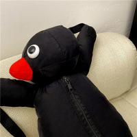 Mochila De Peluche Divertida Y Bonita De Pingüino Para Niños Mochila De Hombro Miniatura Estilo Casual Material Nylon - details 4
