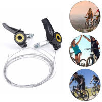 Par De Mandos De Cambios Para Bicicleta Universal 15/18/21 Velocidades Con Triger De Cable Para Bicicleta De Montaña Color Negro - details 1