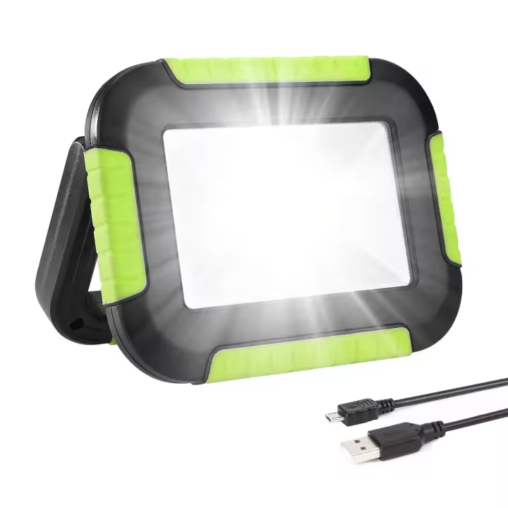 Luz de trabajo portátil recargable, the interior brilliant para acampar al Aire Libre con Banco de Energía, reflector LED de 3 Modos para Emergencias, Cortes de Energía, campañas y más. - 1