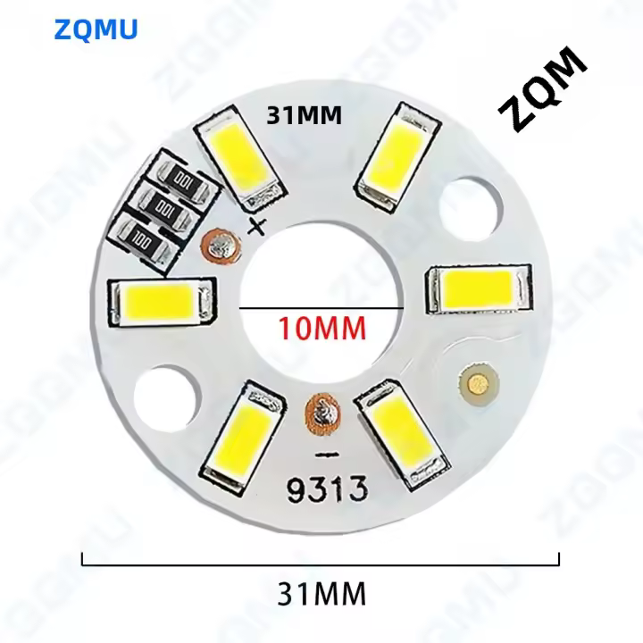 10pcs Tablero De Luz LED Alta Brillo 3W Blanco Cálido 5V Diámetro 31MM SMD 5730 Chip Para Transformación De Bombilla DIY Fuente De Luz Circular - 1