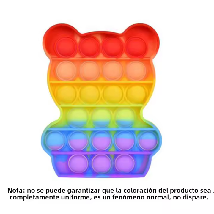 Juguete Antiestrés De Burbujas Para Niños Y Adultos Arcoíris Juego De Alivio Del Estrés Para Oficina Herramienta Sensorial Para Reducción Del Ansiedad - 1
