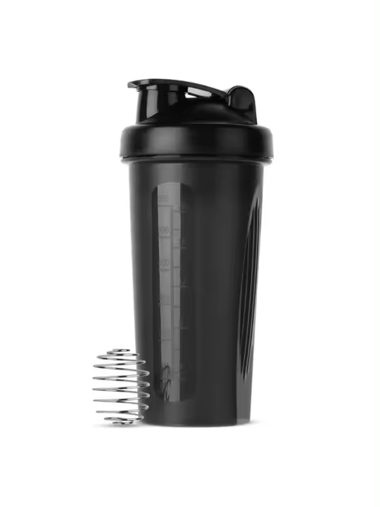 Botella De Fitness 600ml 20oz Portátil Para Proteínas Y Alimentos Para Deportistas Plástico Resistente Para Entusiastas Del Fitness - 1