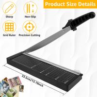 Mini Cortadora De Papel Guillotine Precisa Capacidad De 8 Hojas Máquina De Corte Para Escritorio A4 Para Cortar Papel Kraft - details 4