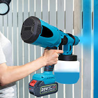 PISTOLA DE PULVERIZACIÓN eléctrica, pulverizador de pintura inalámbrico, aerógrafo de revestimiento de acero para muebles de coche, Compatible con batería Makita de 18V, 800ML, - details 1