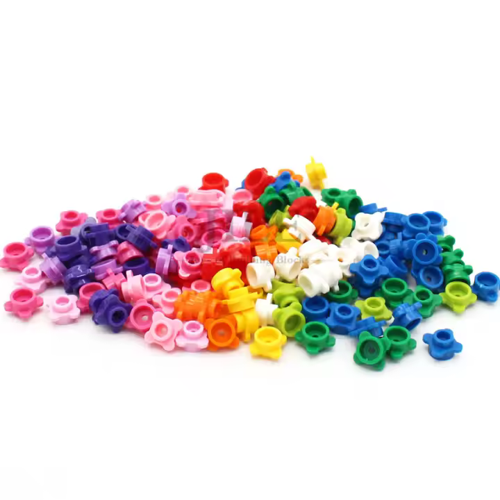 500pcs Bloques De Construcción DIY MOC Con Borde De Flor Y 4 Knobs Petalos Bloques De Plástico ABS Compatible Con Lego Juguetes Educativos Creativos Para Adultos Y Niños - 1