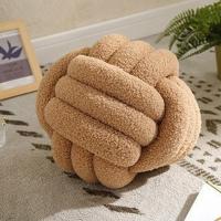 Cojín Decorativo De Veludo De Oveja Tejido a Mano Ultra Suave Para Sofá Y Baño Con Nudo Redondo Accesorio De Compañería Para Adultos - details 8