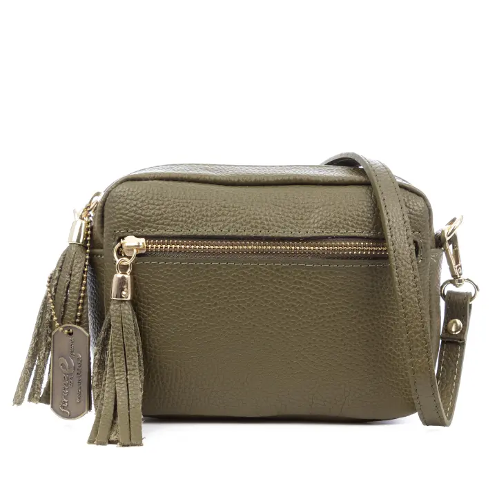 FIRENZE ARTEGIANI Delfina Bolso bandolera Mujer.Piel auténtica Dollaro   19x6x14cm - 1