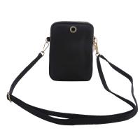 Bolso Mini Mujer Cruzado Con Cremallera Bolso De Hombro Multifuncional Vertical Monedero Móvil Negro Bolsos De Caminar - details 31