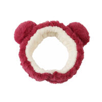 3Pcs Accesorios De Peluche Oso Fresa Para Niñas Headband Y Muñequera Kit De Regalo Cuidado De La Piel No Eléctrico - details 4