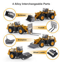 Juego De Bulldozer Inertia Para Niños Modelo De Coche De Aleación Juguetes Educativos Para Desarrollar Habilidades Mano-Ojo Regalos Para Niños - details 2