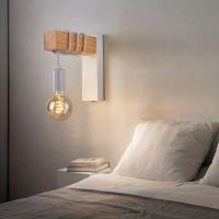 Lámpara de Pared Creativa de Madera de Estilo Industrial Retro Simple Moderno, para Dormitorio, Pasillo, Sala de Estar, Escaleras, Montaje Semi Empotrado - details 1
