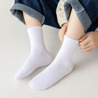 Calcetines Deportivos Para Niños Y Niñas 5 Pares Cómodos Y Transpirables En Blanco Y Negro Para Todo El Año - details 1