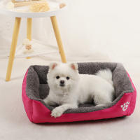 Cama Para Perros Y Gatos Pequeños Y Grandes Almohadilla Suave De PU Material Transpirable Accesorios Para Mascotas Cesta Grande Con Alfombra Ropa De Cama Para Perrera - details 6