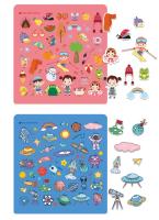 Juego De Papel Con Pegatinas De Goma Portátil Para Niños Juguete Educativo Montessori DIY Puzzle De Animales Cognición Temprana Regalo Para Niños - details 10