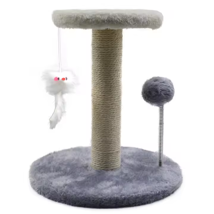 Juguete Para Gatos Nueva Rueda Giratoria Divertida Con Bolas De Paja Duraderas Tablero De Rasguño De Sisal Suministros Para Gatos Columna De Agarrar - 1