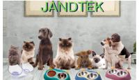 Jandtek Comedero Elevado para Gato y Perro - Antivoracidad - Inclinación 15º - Acero Inoxidable - details 0