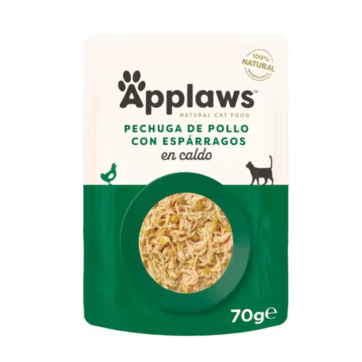 Applaws Cat Sobre de Comida Húmeda Con Pollo y Esparragos para Gatos - 12 unidades x 70gr - 1