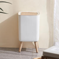 Cesta De Basura De Madera Para Cocina Baño Sala De Estar Oficina Hotel Estilo Pressionado Material PP Tipo De Almacenamiento Stando - details 9