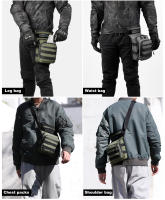 Bolsa De Cintura Para Motocicleta Rhinowalk 3L Estuche De Viaje Para Móvil Con Funda De Cintura Pierna Cadera Bum Negro Gris Verde - details 5
