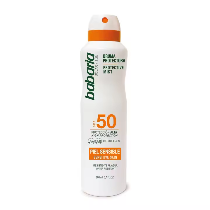 BABARIA WATERPROOF BRUMA SPF50 PIEL SENSIBLE WATERPROOF 200ML VAPORIZADOR - 1