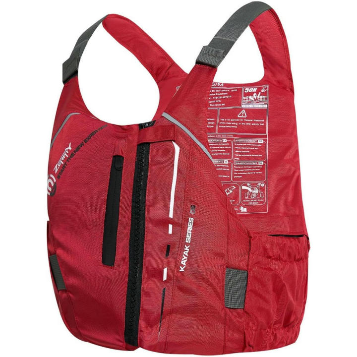 Chaleco de Flotabilidad Zeraty 50N para Adultos | Chaqueta de Natación y Deportes Acuáticos | Kayak, Canoe, Vela, Paddle Surf, Snorkel y Pesca | Material Nylon + EPE / Neopreno Color Rojo (Talla XL)
