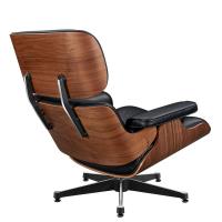 TY323 XL Classic Recliner Light Walnut Armchair Black Cowhide Black Big Head Foot Swivel Deck Chair Furniture Lunch Break Cha Ergonomic Design Office Lunch Break Chair Living Room Comfort Lounge Chair Genuine Top Layer Cowhide Aluminum Alloy Big Head Feet - details 5