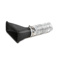 Kit De Tubo De Admisión De Aire Para Coche Con Patrón De Fibra De Carbono Universal Inlet Pipe Funnel Turbine Universal Para Bumper Grille 1/2/4 Packs - details 4
