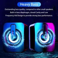 Altavoces De Computadora HIFI Estéreo Con Micrófono USB Y Luz LED Para Escritorio PC Compatible Con Sistema Operativo Windows Y Mac - details 1