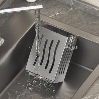 Soporte Ajustable De Acero Inoxidable Para Secado De Platos Y Cuchillos Con Desagüe Sobre El Fregadero Organizador De Almacenamiento Para Cocina - details 24