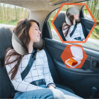 MANAWA TEA Almohada Viaje con Capucha, Almohada Cervical de Viaje Para el Cuello, Cojín de Viaje Para el Cuello Incluye Tapones de Oídos. Almohada Viscoelastica. - details 0