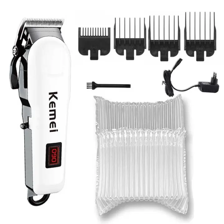 Cortadora De Pelo Kemei Profesional Para Hombres Recargable Potente Trimmer De Barba Corte Ajustable Máquina De Peluquero - 1