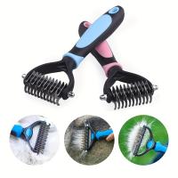 Peine Para Perros Y Gatos Eliminador De Pelos Y Nudos Doble Cara Herramienta De Peluquería Para Mascotas Material De Acero Inoxidable - details 6
