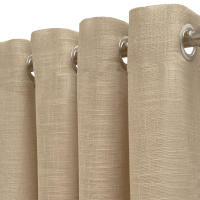 Cortina Rustik Color Lino de T S S Textil Decoración, con ollados y cinta multifunción (Pasa barras y cinta fruncidora), aporta un toque de frescura y naturalidad a tu salón, dormitorio o cocina. Cortina fabricada 100 % en España. Disfruta de la calidad - details 1