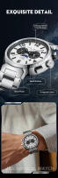 Reloj Mecánico Automático Welly Merck Para Hombre Acero Inoxidable Resistente Al Agua Con Fase De La Luna Y Pantalla Sapphire cristalWM108 - details 2