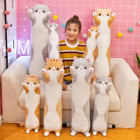 Cojín Gato Muñeca Linda Cojín para Dormir Peluda Animal Suave Multifuncional Durmiente Lateral Lavable Curación Siesta Cojín Regalo Lindo Esponjoso, Gris - details 3