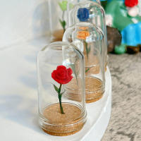 Cubierta Protectora De Vidrio Para Miniatura De Rosa 1PC Escala Modelo Miniatura Ornamentos Simulación Decoración Para El Hogar Y Artesanías - details 3