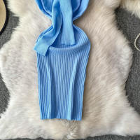 Vestido Bodycon Mini De Color Sólido Con Cuello Redondo Y Cremallera Lateral Para Mujer Vestido Sin Mangas Estilo Casual Y Elegante Para Oficina Y Verano - details 6