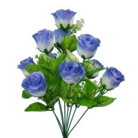 Ramo De Rosas Artificiales Con 10 Cabezas Para Decoración De Bodas Y Jardines Flores Silken Rosas Para Decoración Del Hogar Y Arreglo De Bouquet - details 5