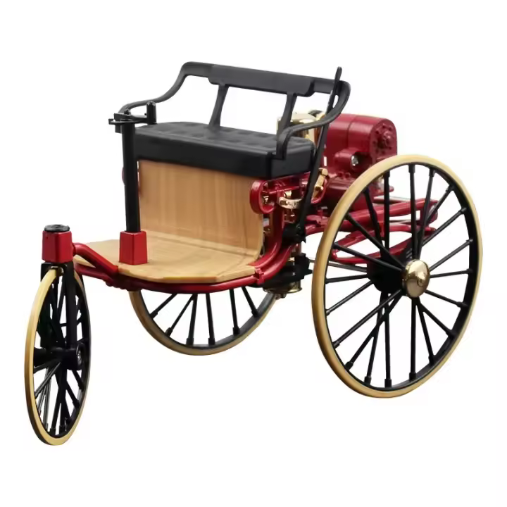 Modelo De Coche Clásico Vintage 1886 No.1 En Aleación Escala 1:12 Juguete De Triciclo Para Niños Regalo Colección F499 - 1