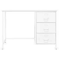 vidaXL Escritorio industrial con cajones acero blanco 105x52x75 cm - details 1