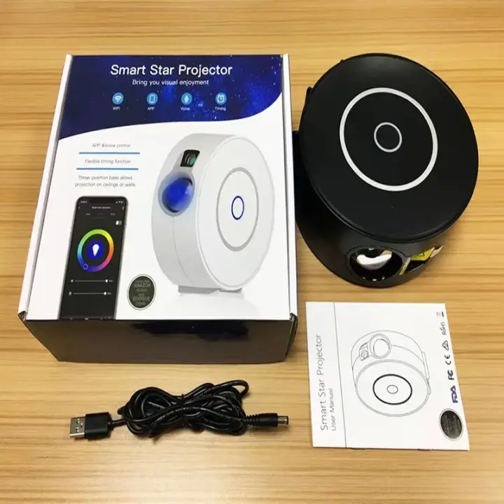 Proyector De Estrellas Inteligente Tuya WiFi Láser Pared De Estrellas Nocturnas Luz Colorida APP Control Inalámbrico Alexa Compatible - 1