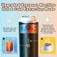 Cafetera eléctrica portátil, cafetera para automóvil para viajes y campamentos, cafetera que funciona con baterías compatible con café molido y cápsulas, color negro - details 2