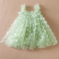 Vestido De Princesa Para Bebé Niña Verano 2024 Con Mariposa 3D Vestido De Cumpleaños De Tul Para Niñas Crianza Ropa Infantil 1-5Años - details 15