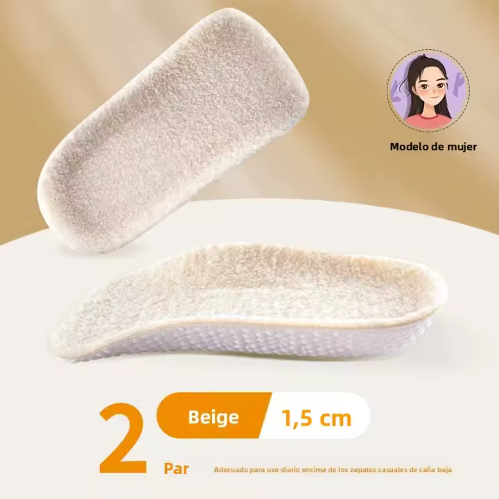 2 Pares De Plantillas Invisibles De Fleece Booster Para Zapatos Material EVA Cómodo Y Transpirable Para Mujer Y Hombre - 1