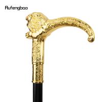 Bastón De Moda Con Manija De León Dorado Elegante Y Decorativo Para Fiesta 95cm Material De Acero Con Punta De Goma - details 6