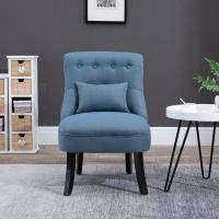 Sillón TV Reclinable con almohadas y pies elevados, Lino Azul, 52,5x69x77 cm, para uso en Salón - details 0