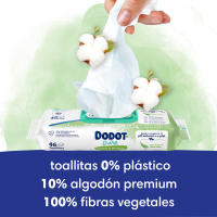 Dodot Toallitas Pure Calma & Protege Aloe Vera para Bebé 828 Toallitas (18 Paquetes de 46 Toallitas), Ayuda a restaurar el pH natural de la piel, una gota de Aloe Vera. - details 4