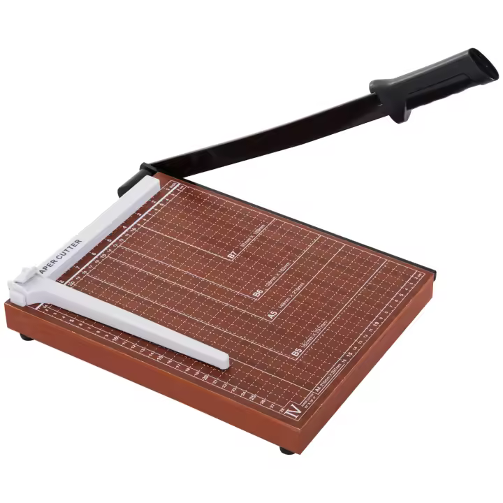 HOMCOM Cortador de Papel A4 Guillotina Profesional para Papelería Fotográfica Oficina Estudio Escuela Capacidad 12 Hojas con Regla Guía Cizalla de Cuchilla 48x26,5x5 cm - 1