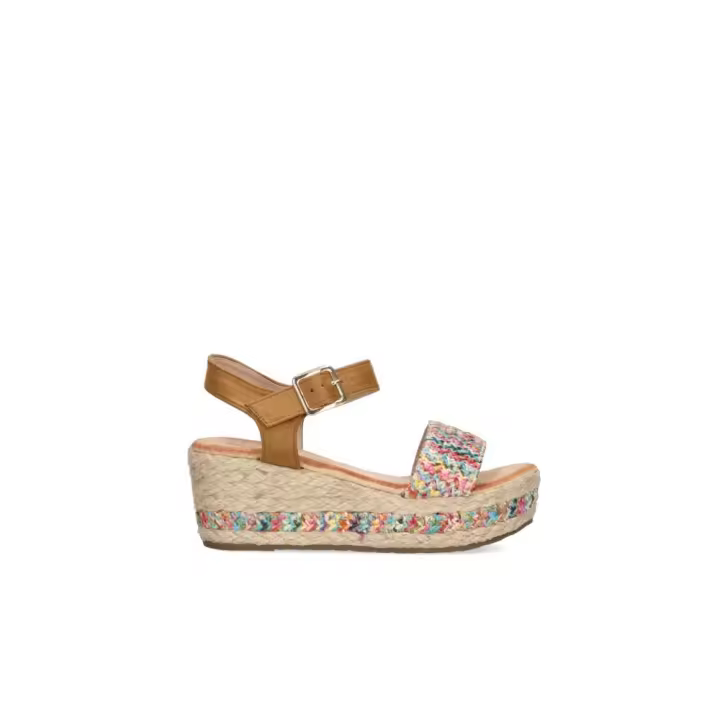 KTEY 523 D-43 MULTI Sandalias plataforma mujer 35927 25V SANDALIA CUÑA YUTE RAFIA MULTICOLOR - 1